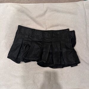 Free people leather mini skirt